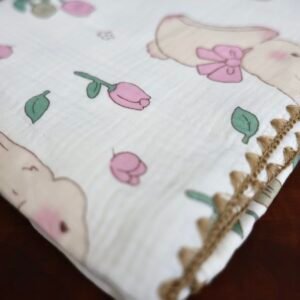 Baby Cotton Blanket – Soft Quilted Blanket for Newborns, Infants & Toddlers