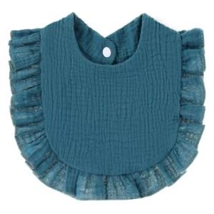 Baby Muslin Ruffled Bib – Soft Cotton Drool Bib with Frill Design for Newborns & Infants