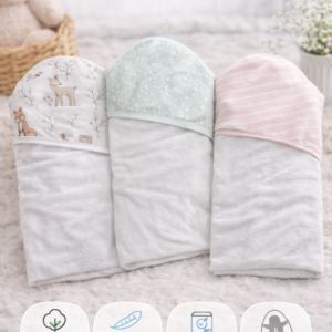 aby Hooded Towel – 75% Cotton & 25% Polyester, Soft & Quick-Dry Bath Towel